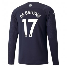 Jalkapallo Pelipaidat Manchester City Kevin De Bruyne 17 Kolmaspaita 2021-2022 Pitkähihainen